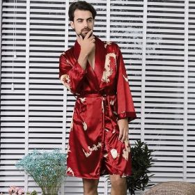 Men's Loose And Comfortable Printed Pajamas Loungewear (Option: Y62 Red-7XL)