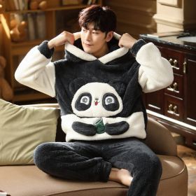 Cartoon Girl Pajamas And Home Service Suit (Option: Panda male-L)