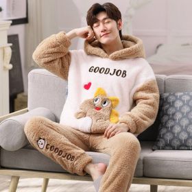 Cartoon Girl Pajamas And Home Service Suit (Option: Dinosaur male-4XL)