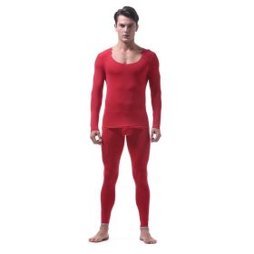 Thin Transparent Ice Silk Underwear Set (Option: Red-M)